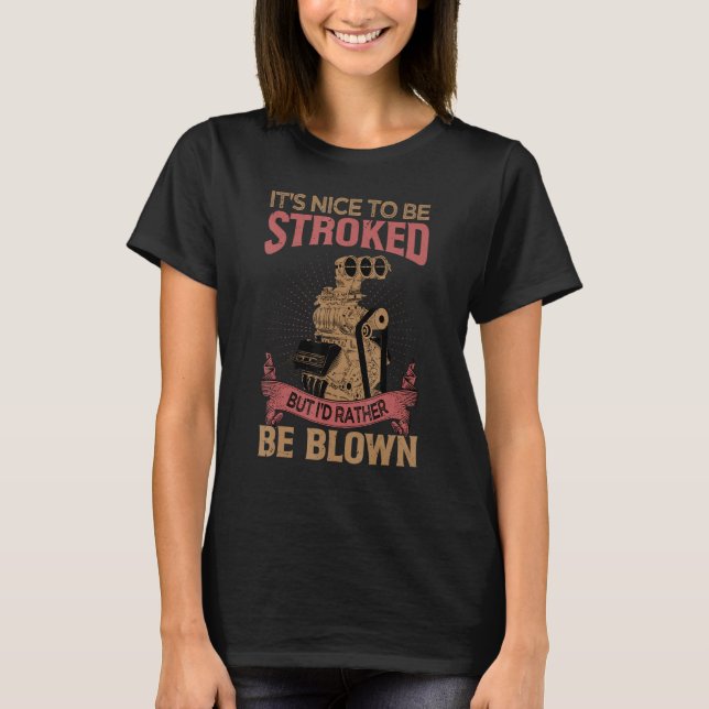 It's Nice To Be Stroked But I'd Rather Be Blown    T-Shirt (Front)
