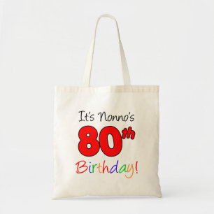 It's Nonno's 80th Birthday Fun and Colourful Tote