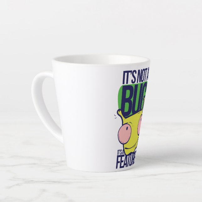 it's not a bug,it's a feature latte mug (Left Angle)