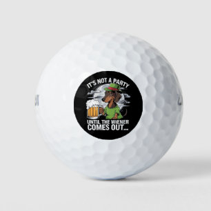 It's Not A Party Until Dachshund Irish Beer Wiener Golf Balls