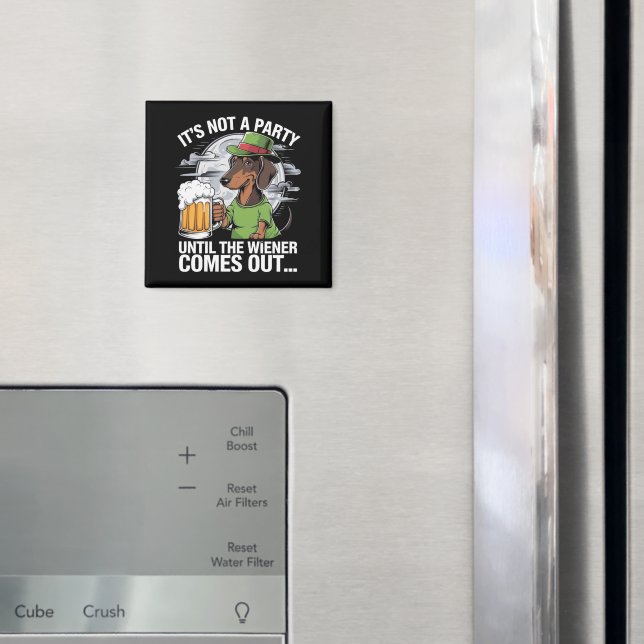 It's Not A Party Until Dachshund Irish Beer Wiener Magnet (In Situ (Fridge))