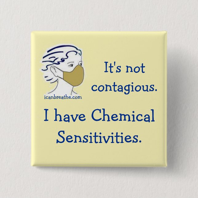 It's not contagious. 15 cm square badge (Front)