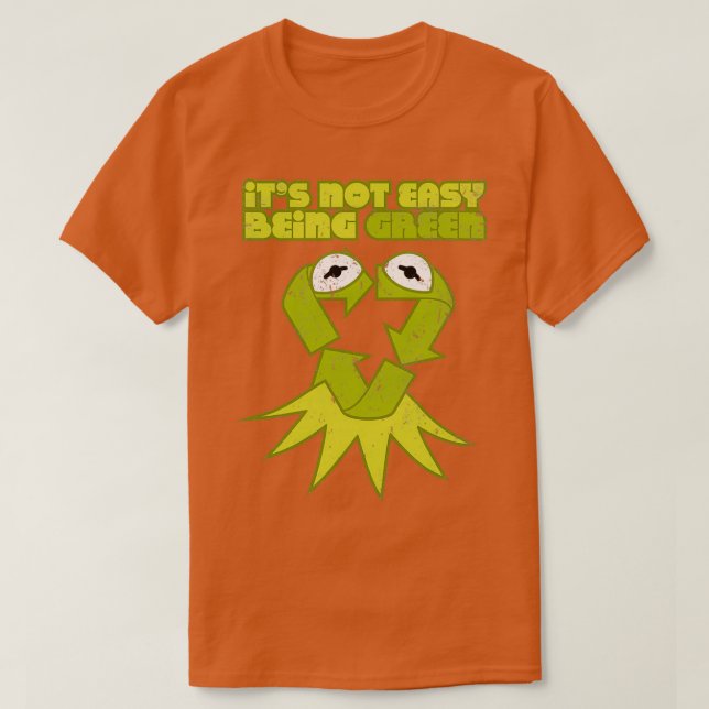 Its Not Easy Being Green Recycle Frog T-Shirt (Design Front)