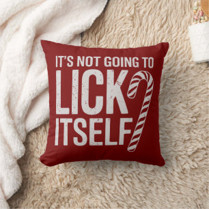 Its Not Going to Lick Itself Offensive Sarcastic Cushion