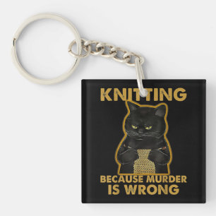 It's Not Hoarding If It's Yarn Knitting Lover Knit Key Ring