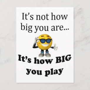 It's Not How Big Postcard