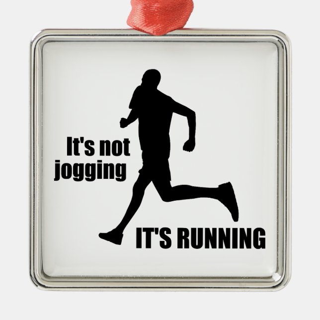 It's Not Jogging It's Running Metal Tree Decoration (Front)