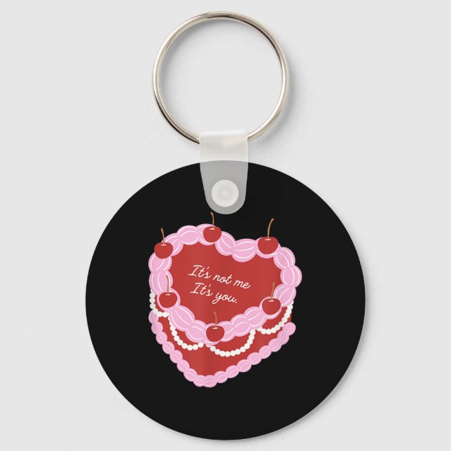 Its Not Me Its You Heart Cake  Key Ring (Front)