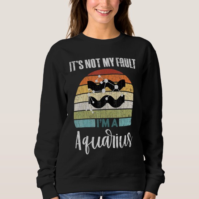 Its Not My Fault Aquarius Zodiac Graphic Sweatshirt (Front)