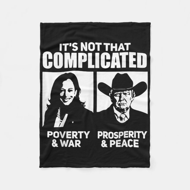 Its Not That Complicated Kamala Poverty &amp; War  Fleece Blanket (Front)