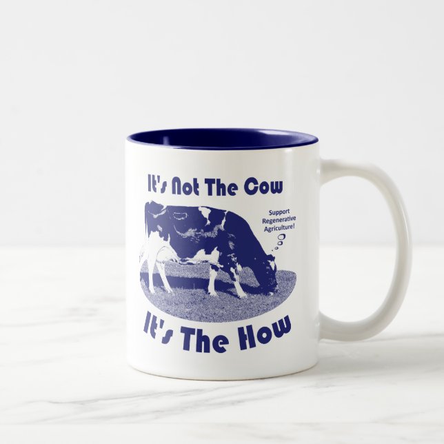 It's Not The Cow It's The How  Two-Tone Coffee Mug (Right)