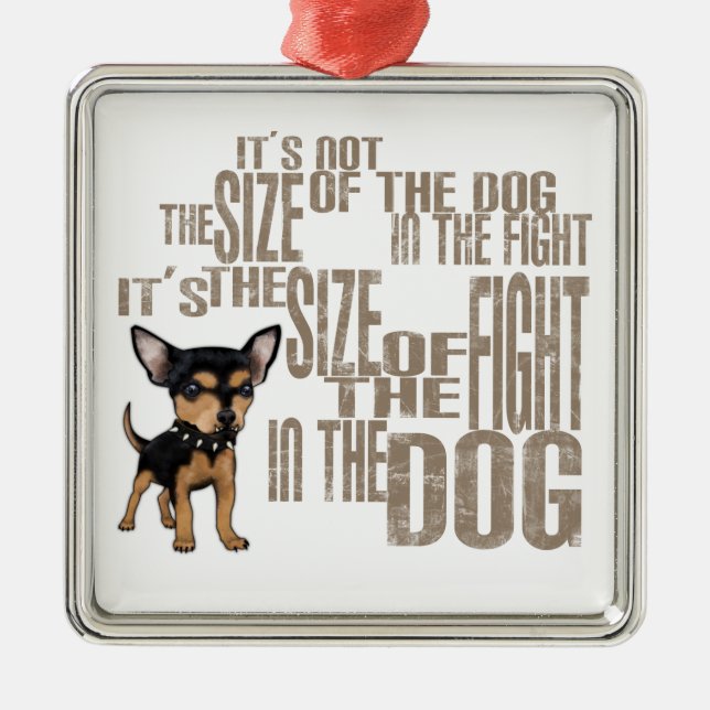 It's Not The Size Metal Tree Decoration (Front)