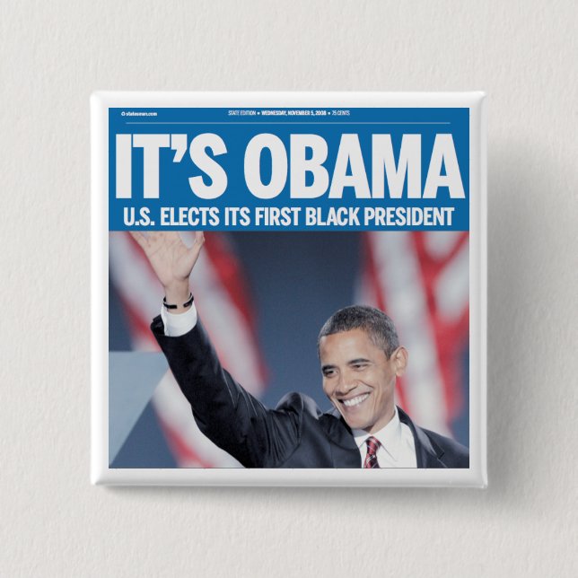 It's Obama Headline Button (Front)