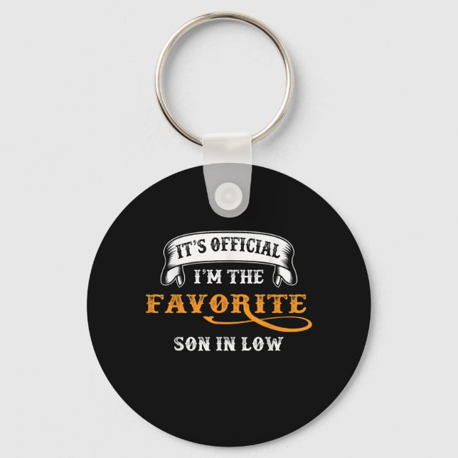 Its Official I'm The Favourite Son in Law Funny Key Ring (Front)