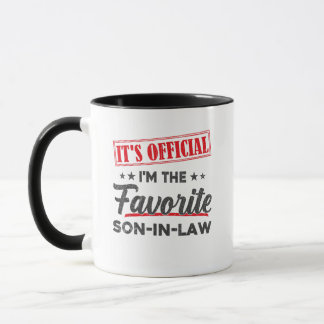 It's Official I'm the Favourite Son-in-law Mug