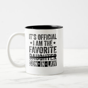 It's Official I'm The Favourite Son-In-Law Two-Tone Coffee Mug