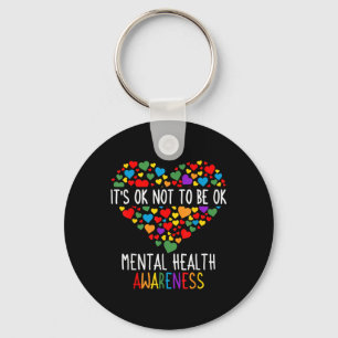 Its Ok Not To Be Ok Mental Health Awareness Green Key Ring