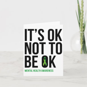It's Ok Not To Be Ok - Mental Health Awareness Rib Card