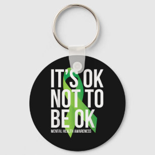 Its Ok Not To Be Ok Mental Health Awareness Ribbon Key Ring