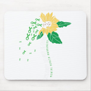 Its Ok Not To Be Ok Mental Health Awareness Sunflo Mouse Pad