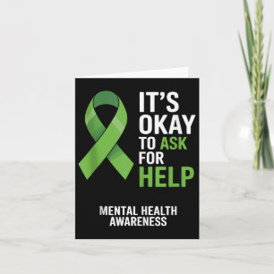 Its Ok To Ask For Help Mental Health Awareness Rib Card