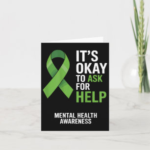 Its Ok To Ask For Help Mental Health Awareness Rib Card