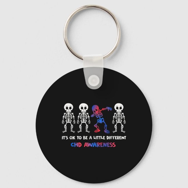 Its Ok To Be A Little Different Chd Awareness  Key Ring (Front)