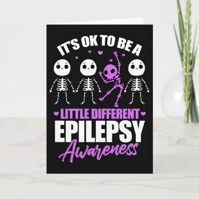 Its Ok To Be A Little Different Epilepsy Awareness Card (Front)