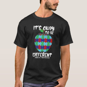 It's Ok To Be Different Apple Autism Awareness T-Shirt