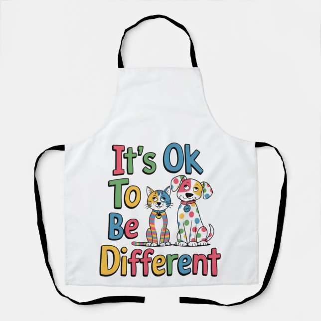 It's ok to be different apron (Front)