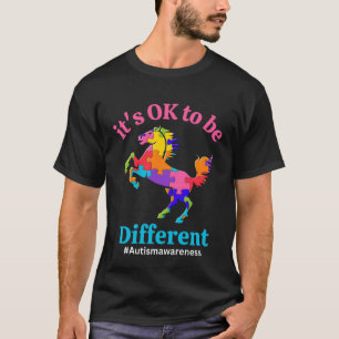 Its Ok To Be Different Autism Awareness Acceptance T-Shirt