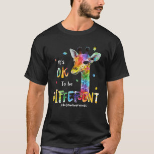 Its Ok To Be Different Autism Awareness Acceptance T-Shirt