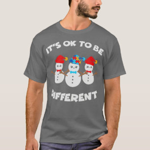 Its ok to be different autism awareness christmas T-Shirt