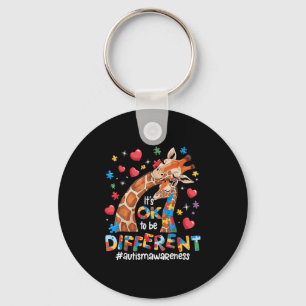 It's Ok To Be Different Autism Awareness Cute Gira Key Ring