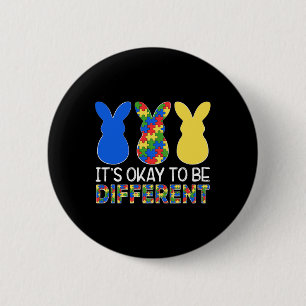 It's Ok To Be Different Autism Awareness Easter Bu 6 Cm Round Badge