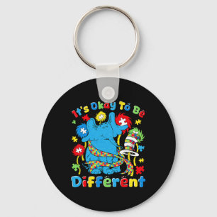 It's Ok To Be Different Autism Awareness Elephant Key Ring
