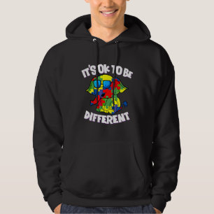Its Ok To Be Different Autism Awareness Elephant P Hoodie