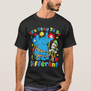 It's Ok To Be Different Autism Awareness Elephant T-Shirt
