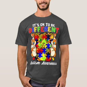 Its OK To Be Different Autism Awareness Hamster T-Shirt