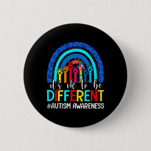 It's Ok To Be Different Autism Awareness Leopard R 6 Cm Round Badge