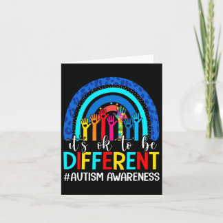 It's Ok To Be Different Autism Awareness Leopard R Card