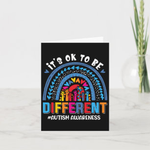 It's Ok To Be Different Autism Awareness Leopard R Card