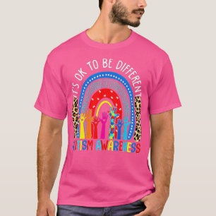 It's OK To Be Different Autism Awareness Leopard R T-Shirt