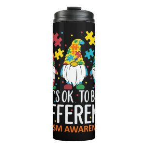 It's Ok To Be Different Autism Awareness Men Women Thermal Tumbler