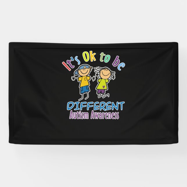 It's Ok to be different Autism Awareness Month Banner (Horizontal)