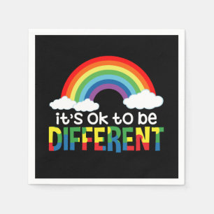 It's Ok To Be Different Autism Awareness Napkin