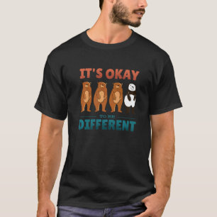 It's OK to be different Autism awareness Panda bea T-Shirt