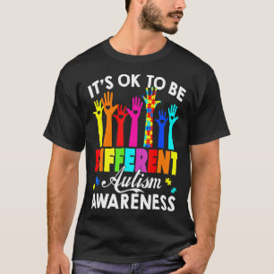 It's Ok To Be Different Autism Awareness Puzzle Pi T-Shirt