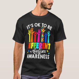 It's Ok To Be Different Autism Awareness Puzzle Pi T-Shirt