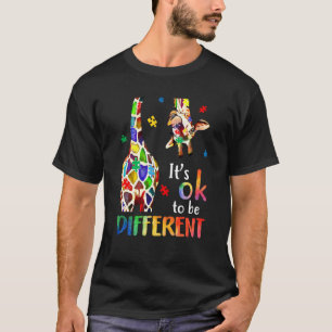 Its Ok To Be Different Autism Awareness Puzzle Pie T-Shirt